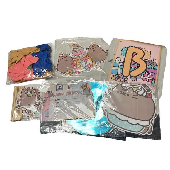 Pusheen Birthday Party Supplies Kawaii Get Together Fun Kids Party - Picture 1 of 5